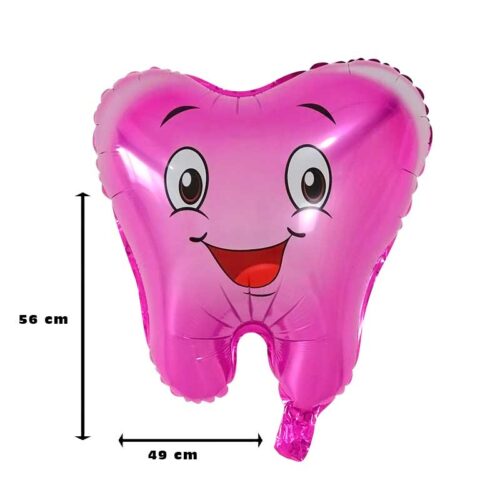 Folienballon-Zahn-pink