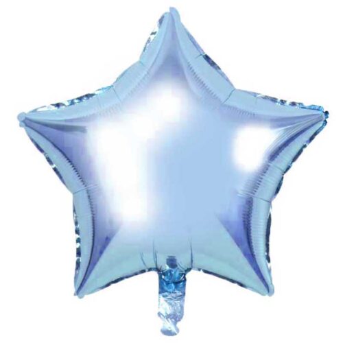 Folienballon-stern-hellblau