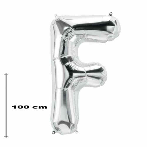 Folienballon-Buchstabe-F-Silber-100-cm
