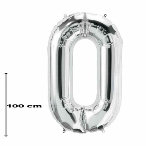 Folienballon-Buchstabe-O-Silber-100-cm