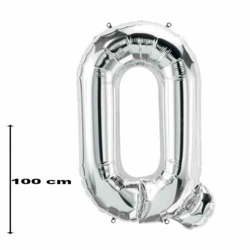 Folienballon-Buchstabe-Q-Silber-100-cm