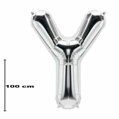 Folienballon-Buchstabe-Y-Silber-100-cm