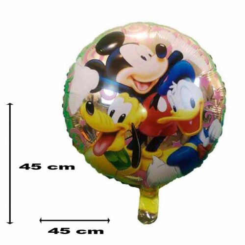Folienballon-rund-Mickey-Donald-Pluto